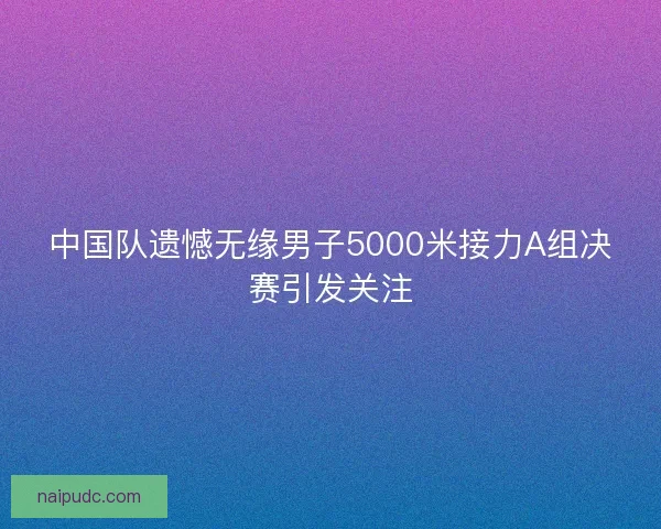 中国队遗憾无缘男子5000米接力A组决赛引发关注